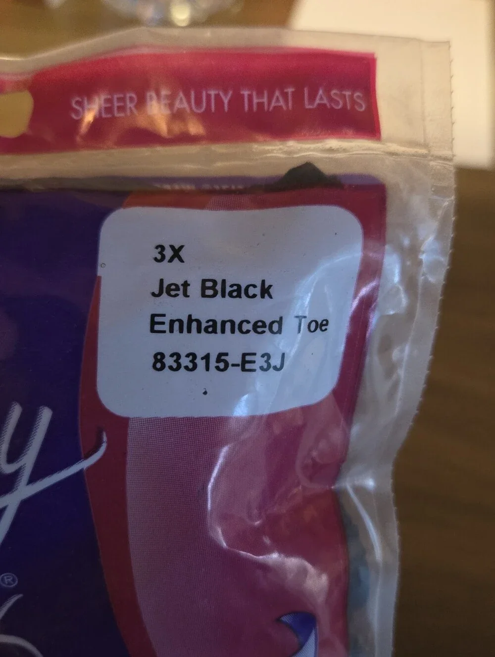 3X Just My Size Jet Black Tights